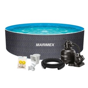 Marimex Bazén Orlando 3,66x1,22 m s pískovou filtrací a příslušenstvím - motiv RATAN - 19900127