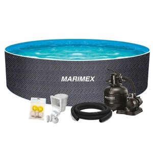 Marimex Bazén Orlando Premium DL 4,60x1,22 m s pískovou filtrací a příslušenstvím - motiv RATAN - 19900128